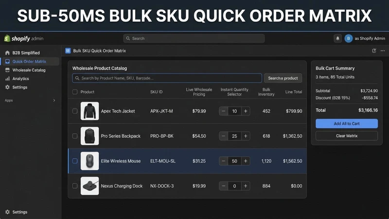 B2B Simplified: Quick Order
