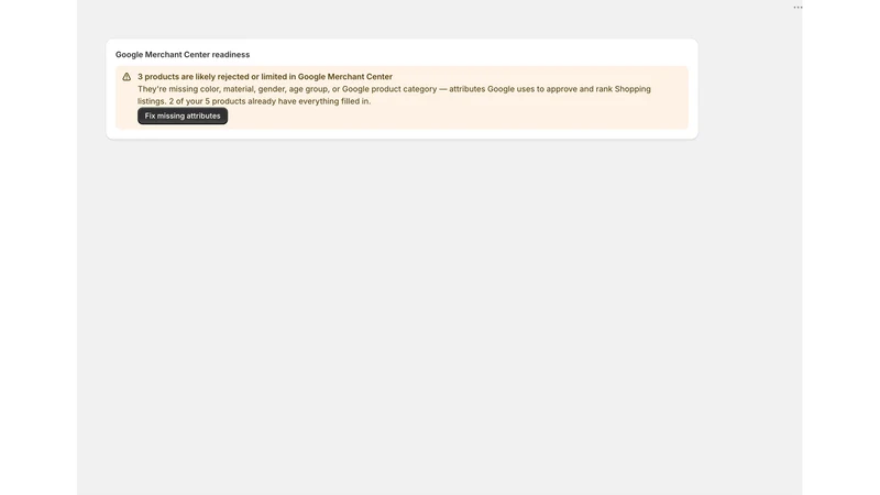 AttriFix: Google Shopping