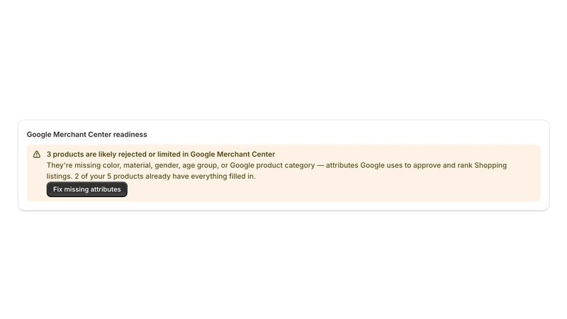 AttriFix: Google Shopping