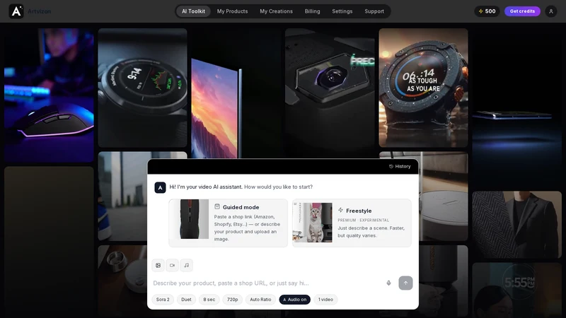 Artvizon AI Video Ads