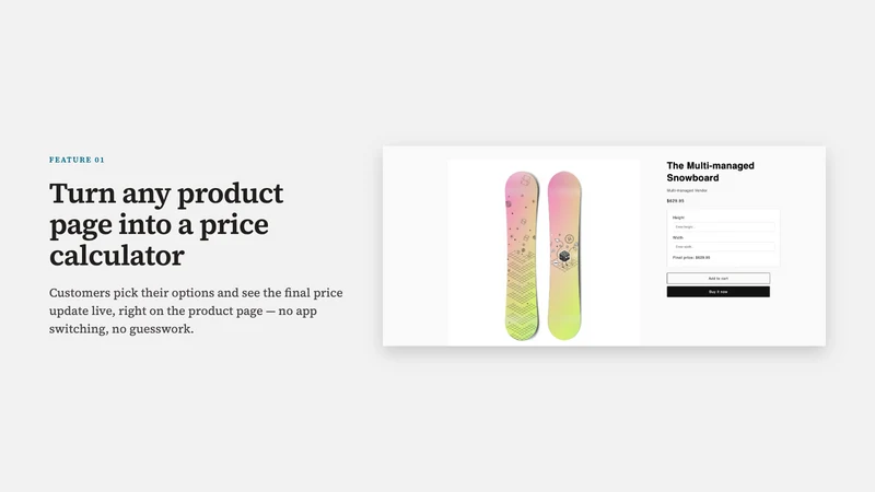 Amaze Price Builder