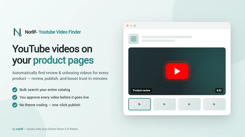Norlif YouTube Product Videos