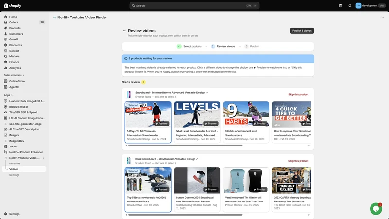 Norlif YouTube Product Videos