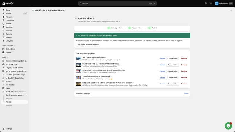 Norlif YouTube Product Videos