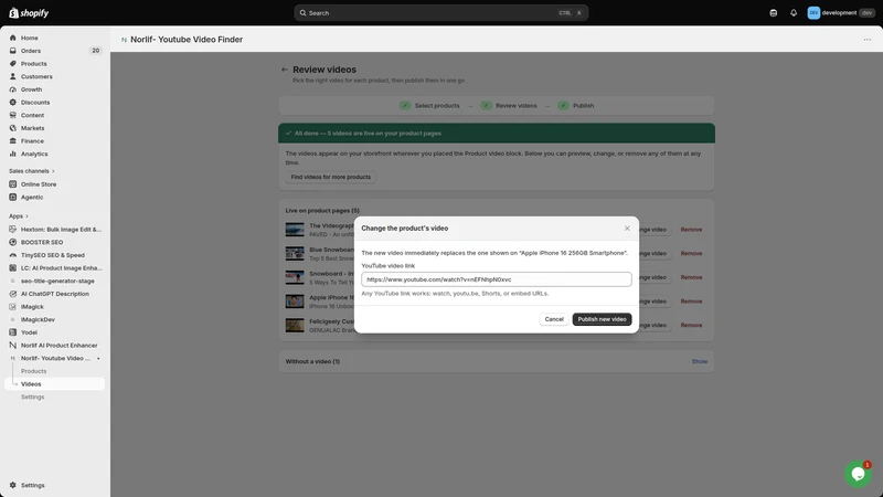 Norlif YouTube Product Videos