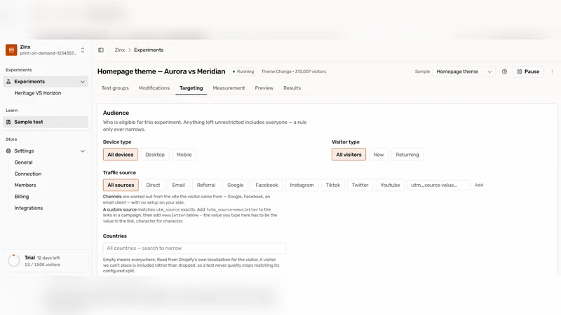 Zinx Signal ‑ A/B Testing