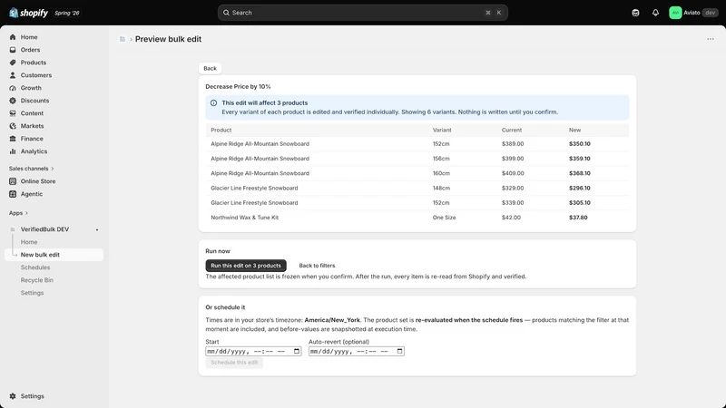 VerifiedBulk – Bulk Editor