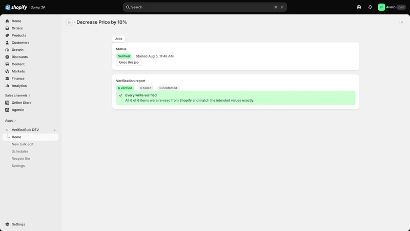 VerifiedBulk – Bulk Editor