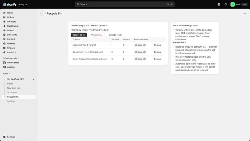 VerifiedBulk – Bulk Editor