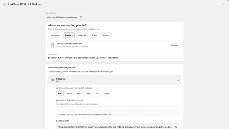 LinkPro – UTM Link Builder