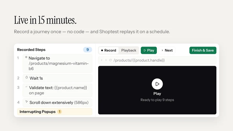 Shoptest: Monitoring & Alerts