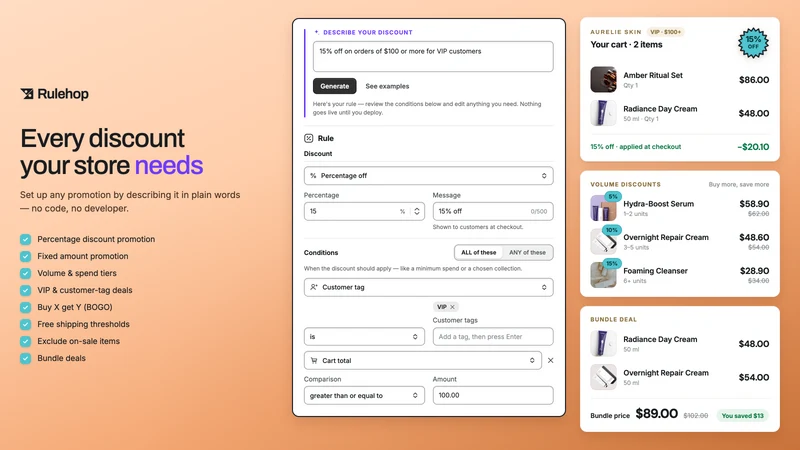Rulehop: Discount Rules