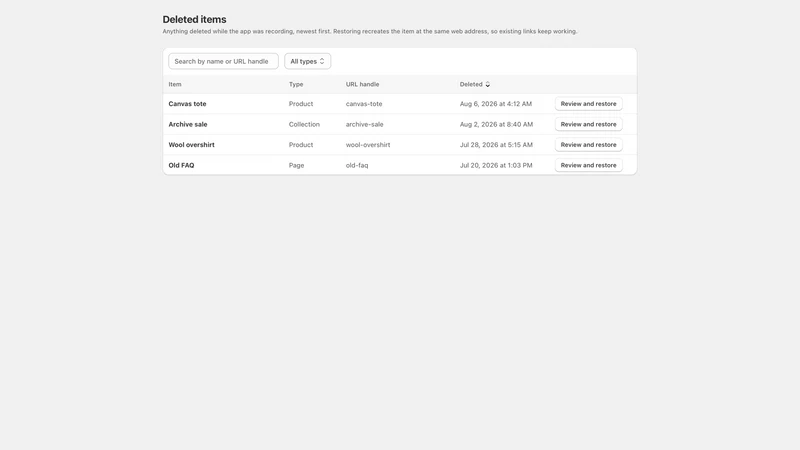 Priorly Catalog Backup