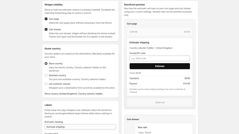 PostView: Postage Estimator