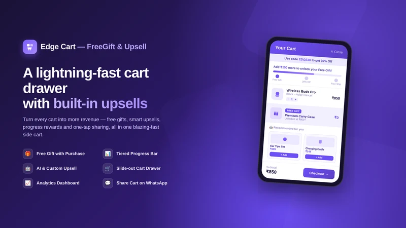 ZoomCart ‑FreeGift and Upsell