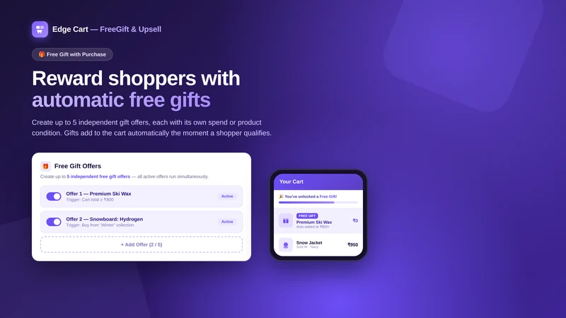 ZoomCart ‑FreeGift and Upsell
