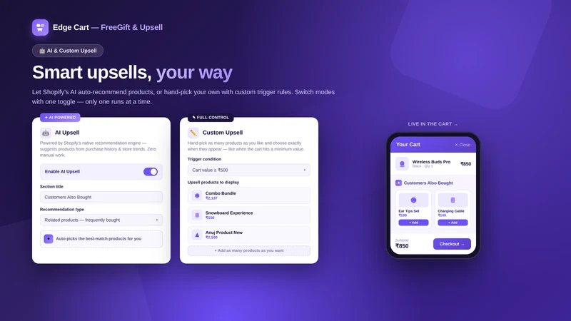 ZoomCart ‑FreeGift and Upsell