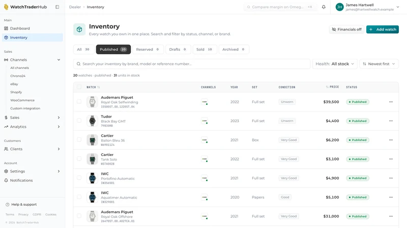 WatchTraderHub Inventory Sync