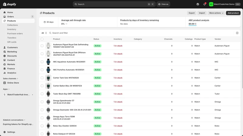 WatchTraderHub Inventory Sync
