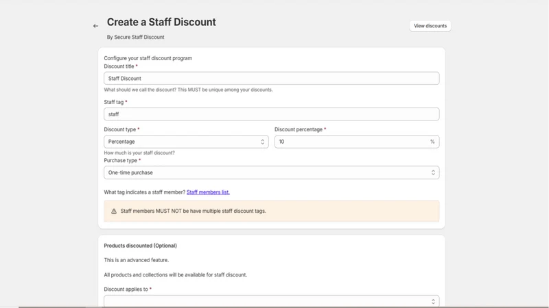 Secure Staff Discount