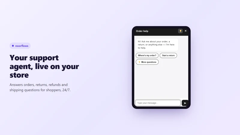 noorflows Order Support AI
