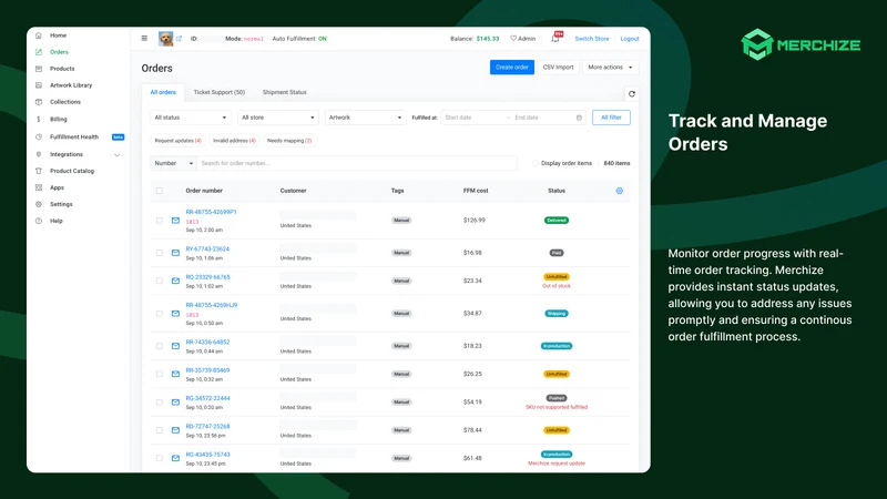 Merchize: Print on Demand