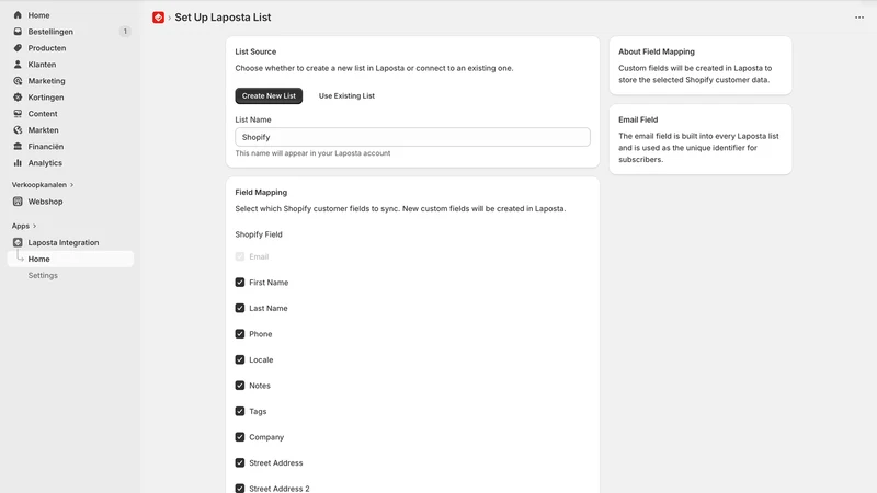 Laposta Integration