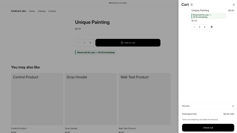 HoldCart — Cart Reservation