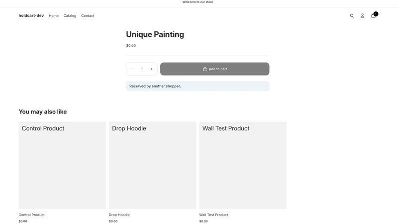 HoldCart — Cart Reservation