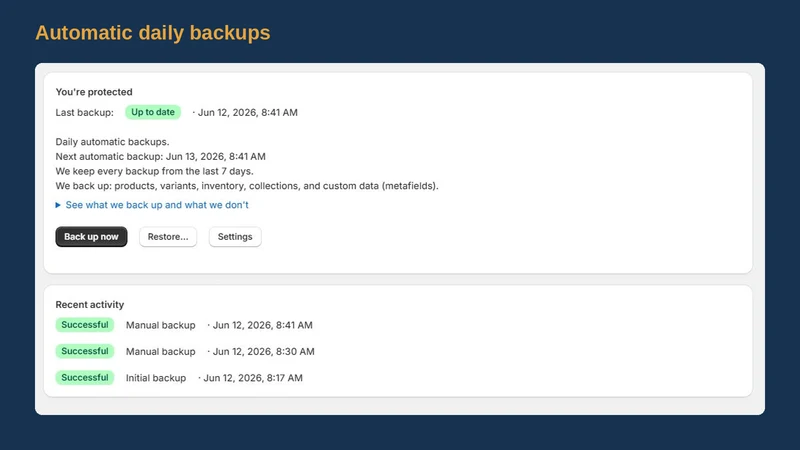 Failsafe Backup & Restore
