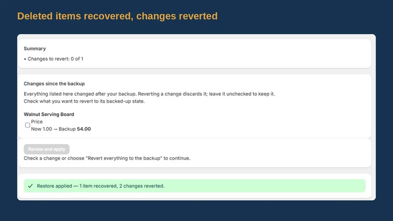 Failsafe Backup & Restore