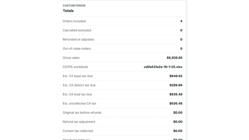 T&C Ca tax payments
