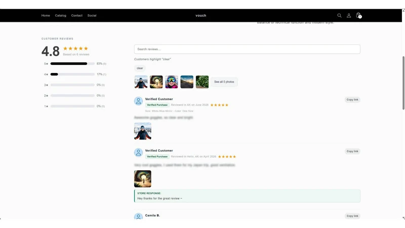 Vouch ‑ Social Feeds & Reviews
