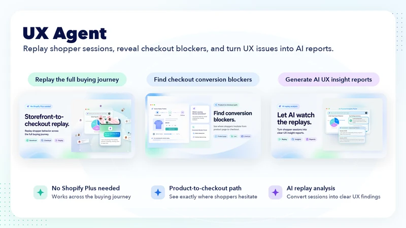 UX Agent ‑ Checkout Replay