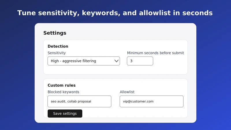 SpamNest: Contact Form Blocker