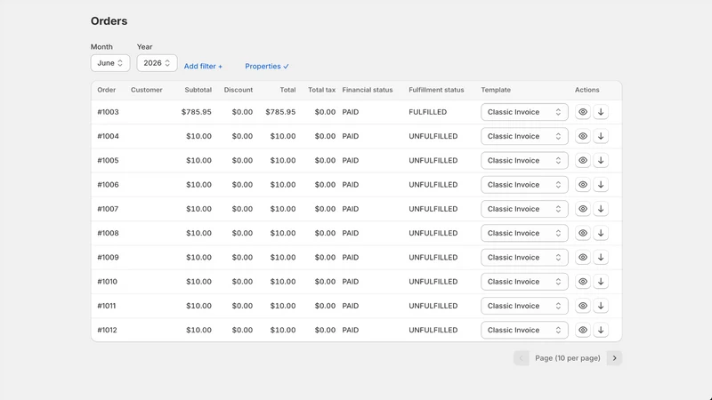 Smart PDF Invoice Generator