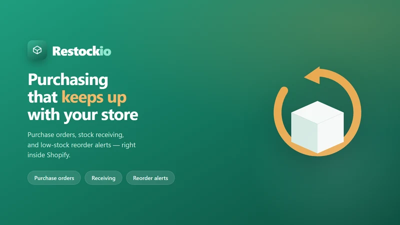 Restockio: Purchase Orders