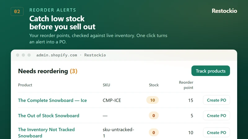 Restockio: Purchase Orders