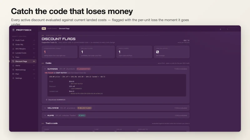 ProfitDeck Profit Tracker P&L