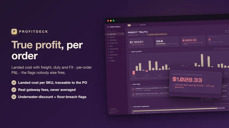 ProfitDeck Profit Tracker P&L
