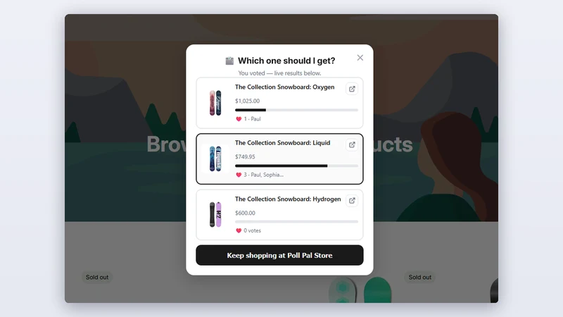 PollPal ‑ Social Product Polls
