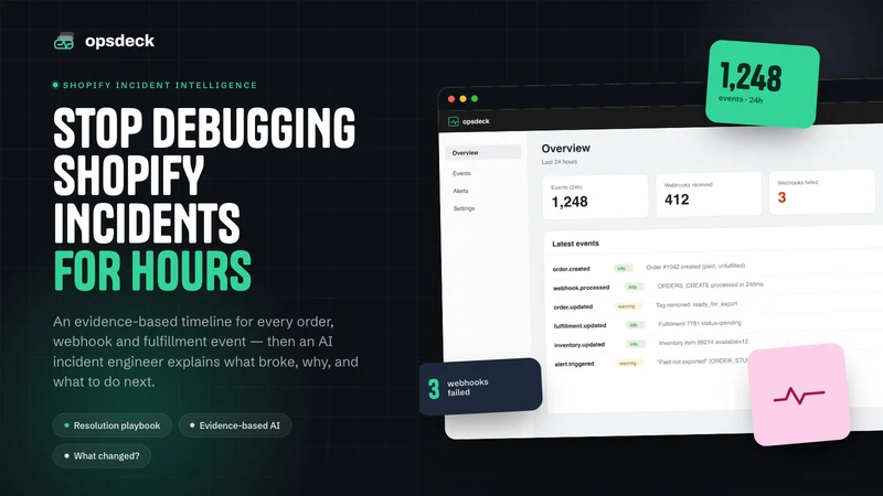 OpsDeck ‑ Monitoring and logs