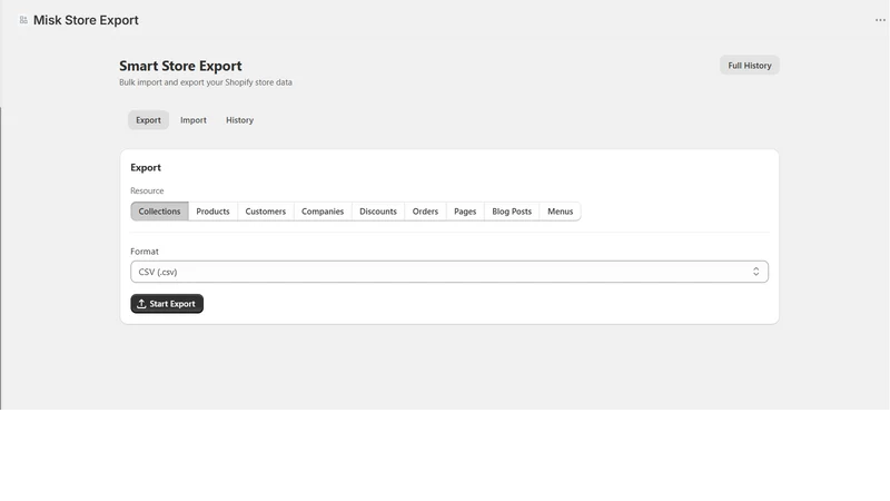 Misk Store Export