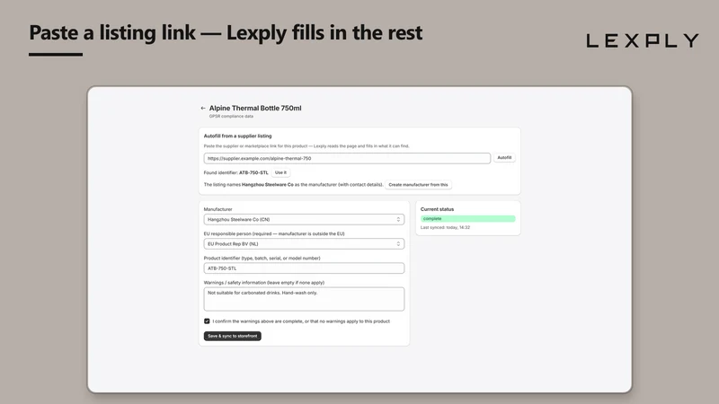 Lexply: EU GPSR & DPP