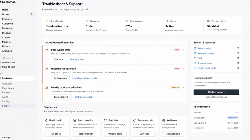 LeakWise Profit Analytics