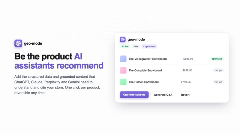 GEO‑Mode ‑ Get cited by AI
