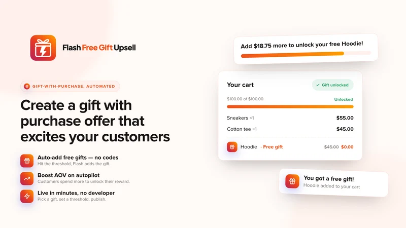 Flash Free Gift Upsell