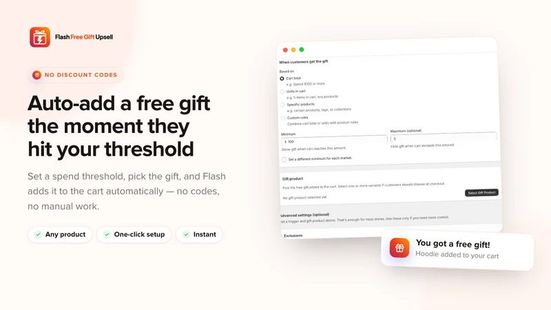 Flash Free Gift Upsell