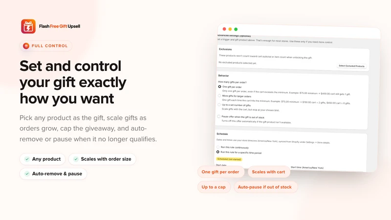 Flash Free Gift Upsell