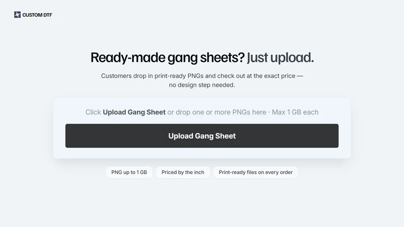 Custom DTF: Gang Sheet Builder